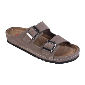 Skórzane klapki medyczne memory białe roz. 36 – klapki medyczne – obuwie medyczne - widok dodatkowy